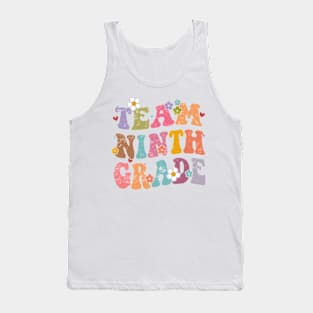 Team Ninth Grade Groovy Back to School Gifts Teacher Student Tank Top